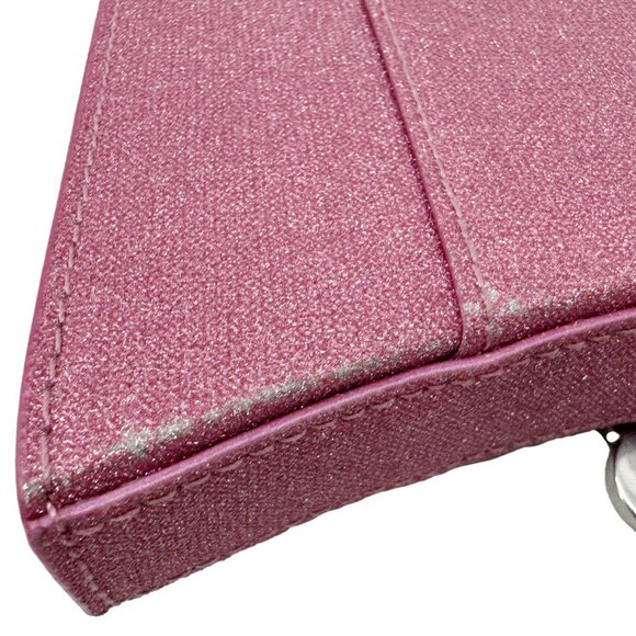 Balenciaga Hourglass Leather Wallet On Chain Shoulder Bag Pink - Picture 12 of 16